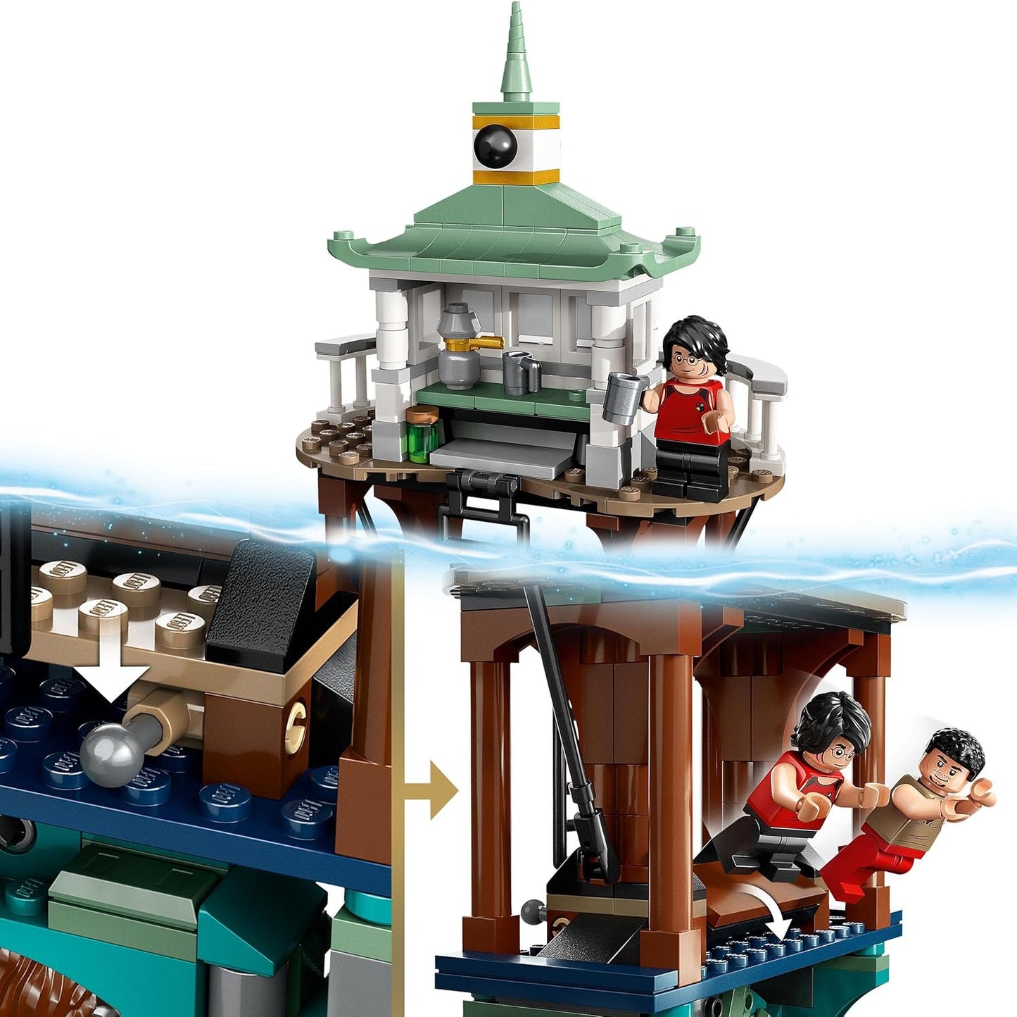 LEGO Torneio Tribruxo Harry Potter: O Lago Negro, Cálice de Fogo Conjunto de brinquedos de construção para crianças, meninos e meninas com modelo de barco e 5 minifiguras 76420