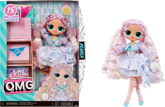 LOL. Surpresa! OMG Fashion Doll Pearl com 15 surpresas - boneca incluindo roupas e acessórios com tema de sereia - ótima para crianças a partir de 4 anos