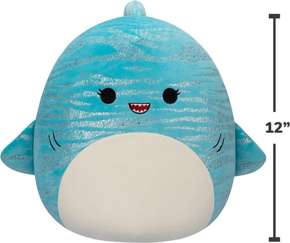 Squishmallows 12" Lamar - Tubarão Baleia Azul