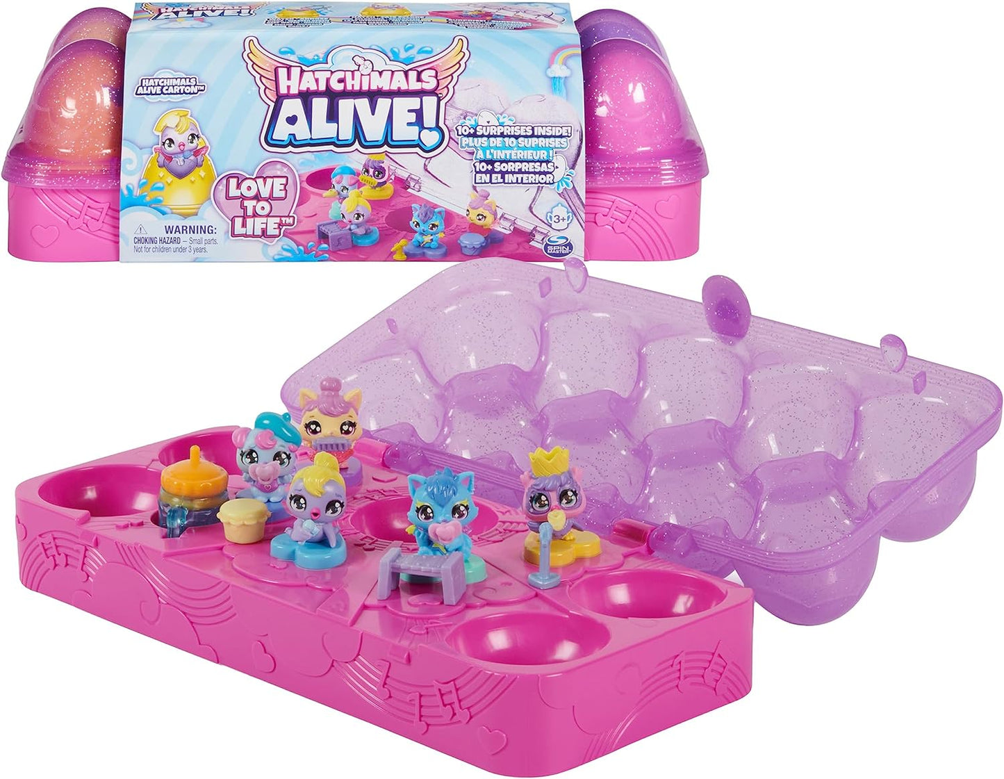 HATCHIMALS Alive, brinquedo de caixa de ovos com 5 minifiguras-  a partir de 3 anos