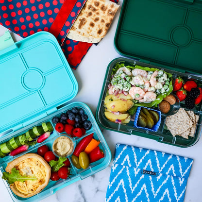 Yumbox Lancheira Bento Tapas 4,2 xícaras: Design de 4 compartimentos à prova de vazamentos em Capri Pink Rainbow - Perfeito para refeições portáteis ricas em nutrientes para adultos e crianças maiores