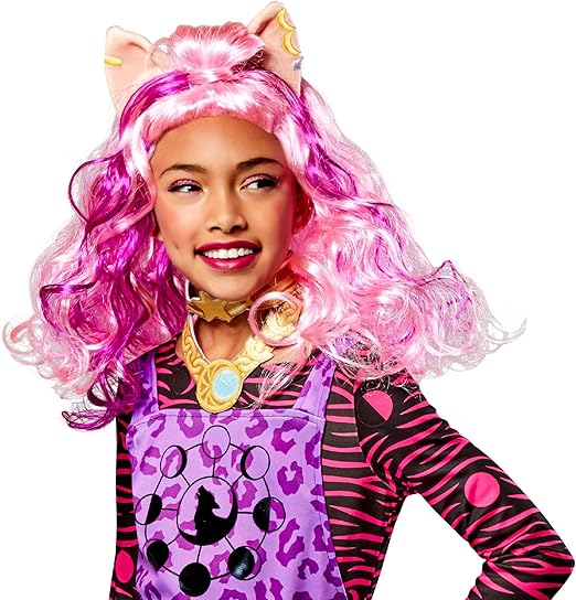 Rubies oficial Monster High Clawdeen Wolf peruca infantil, acessório de vestido extravagante infantil