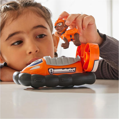 Paw Patrol, Hovercraft de Zuma, veículo de brinquedo com boneco de ação colecionável, brinquedos infantis sustentáveis para meninos e meninas de 3 anos ou mais