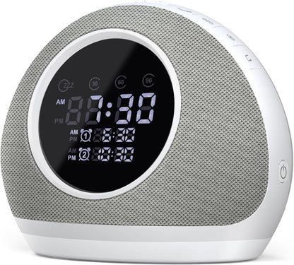 Dreamegg Máquina de ruído branco, máquina de som de ruído branco com 27 sons relaxantes para dormir, 9 luzes noturnas, 5 sons de despertar, display digital e regulável, temporizador de sono para máquina de som para adultos, crianças, bebês