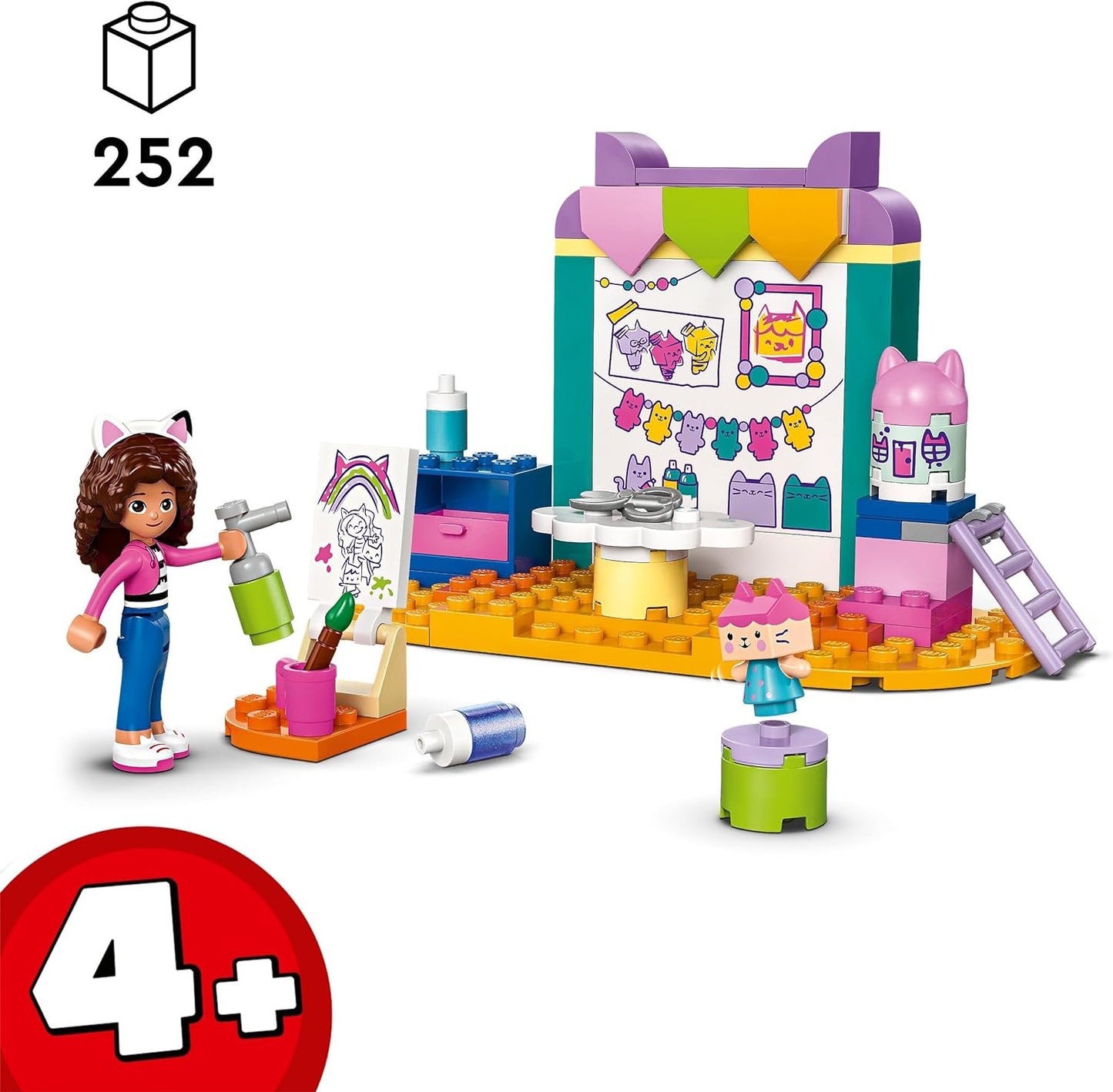 LEGO Gabby’s Dollhouse Crafting com Baby Box Toy para crianças, meninas e meninos de mais de 4 anos, brinquedos de aprendizagem pré-escolar para brincadeiras imaginativas, ideia de presente de aniversário 10795