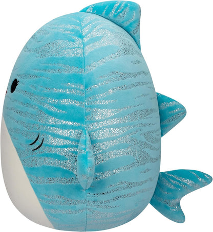 Squishmallows 12" Lamar - Tubarão Baleia Azul