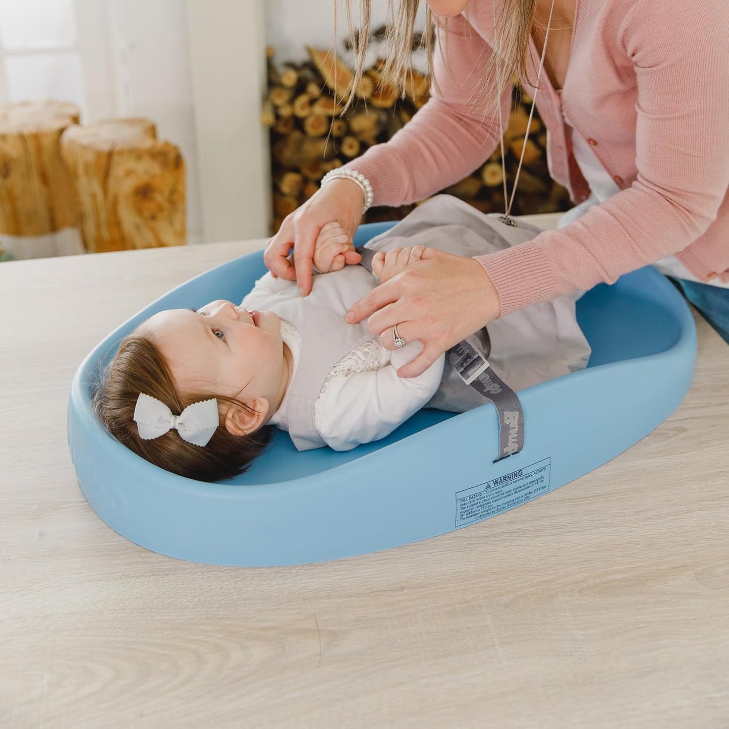 Bumbo Tapete para troca de fraldas - Tapete para troca de fraldas fácil de limpar com arnês de segurança - Antiroll