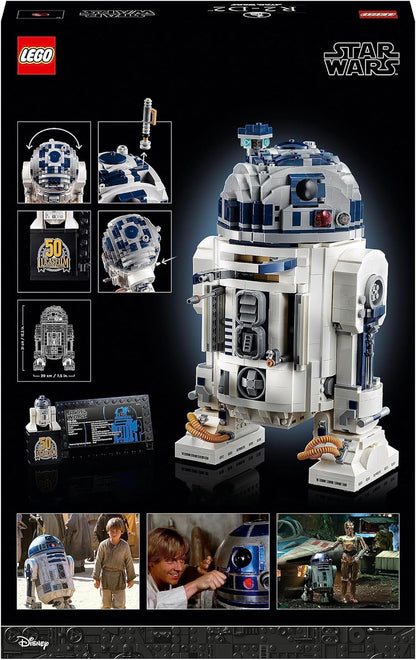 LEGO Conjunto de construção Droid Star Wars R2-D2 para adultos, modelo de exibição colecionável com sabre de luz de Luke Skywalker, presente para o dia dos pais, presente para homens, mulheres, pai ou mãe 75308