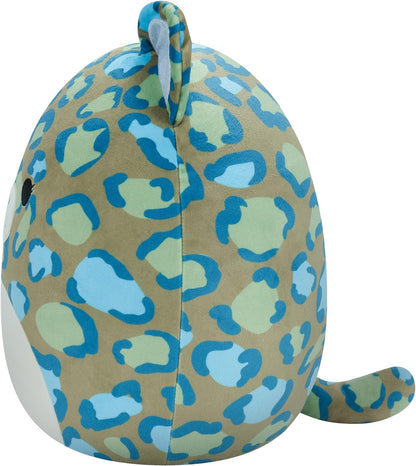 Squishmallows SQCR04131 12", Enos-Leopardo Verde Escuro