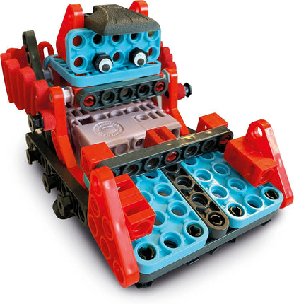 Clementoni 61360 Science&Play Mechanics Conjunto de construção de robôs de movimento júnior, científico, presente para crianças de 6 anos, brinquedos STEM, versão em inglês,