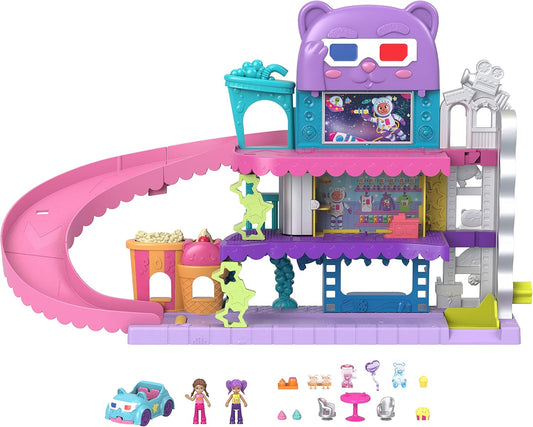 Polly Pocket Bonecas, conjunto de cinema drive-in Pollyville, HPV39