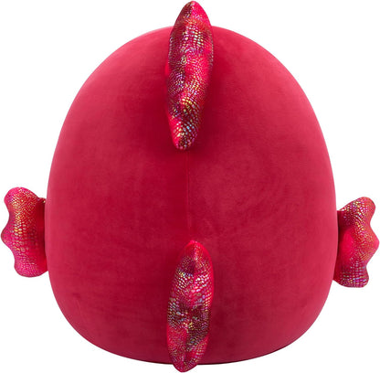 Squishmallows SQCR05481 16 polegadas-Barella The Raspberry Beta Fish, Multicolor