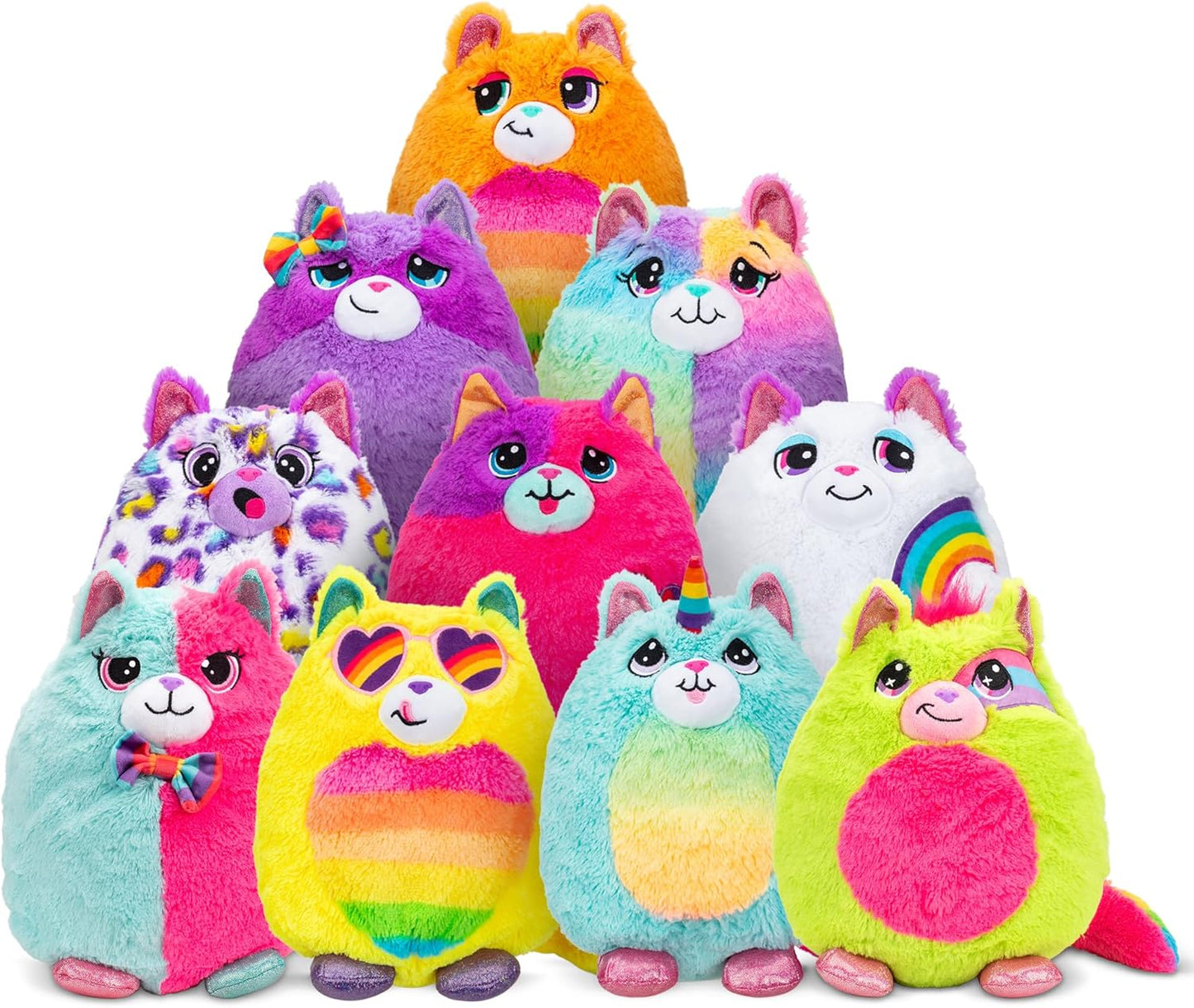 Basic Fun Misfittens, Peluche Gato Sorpresa Wave 4, Juguete Suave y Acogedor para Niñas y Niños, Juguetes para Niños Pequeños, Regalo de Peluche para Niños, Apto para Niños a Partir de 4 Años, Basic Fun, 03939