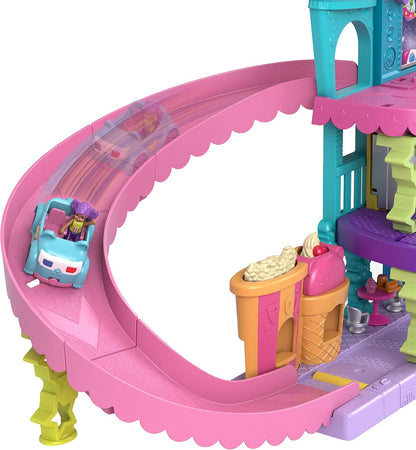 Polly Pocket Bonecas, conjunto de cinema drive-in Pollyville, HPV39