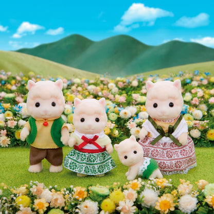 Sylvanian Families Família de alpacas lanosas