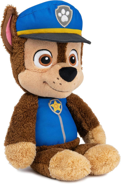 PAW Patrol GUND Official Chase Take-Along Buddy Brinquedo de pelúcia, bicho de pelúcia premium para maiores de 1 ano, azul/marrom, 33,02 cm