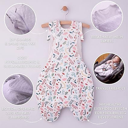 PurFlo Swaddle para saco de dormir | Saco de dormir respirável para recém-nascidos que cresce com seu bebê | Swaddle Braços para dentro ou para fora | Quadril saudável | 0-4 meses | Saco de dormir 2,5 tog para todas as estações