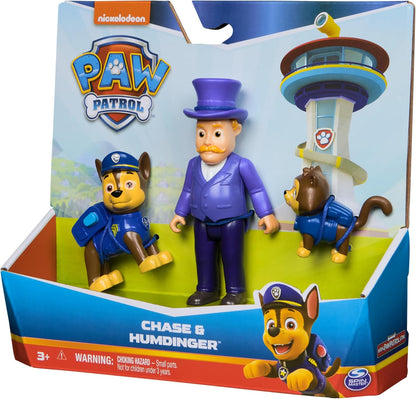 Paw Patrol Conjunto de figuras Chase e Humdinger, brinquedos infantis para meninos e meninas de 3 anos ou mais