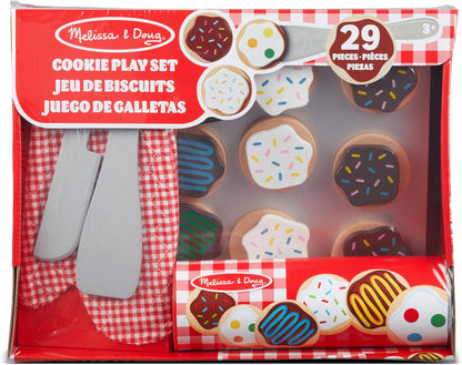 Melissa & Doug Conjunto de biscoitos de madeira | Finja brincar | Jogue brinquedo de comida para crianças | 3+ | Presente para menino ou menina