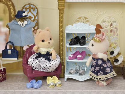 Sylvanian Families Conjunto de moda - Coleção de loja de sapatos - casa de bonecas playest 5541