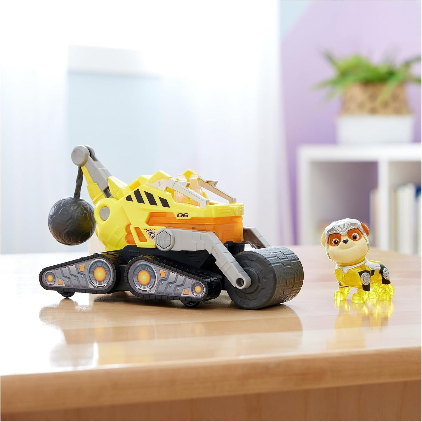 Paw Patrol: The Mighty Movie, caminhão de brinquedo de construção com entulho, figura de ação Mighty Pups, luzes e sons, brinquedos infantis para meninos e meninas 3+