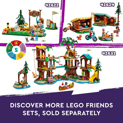 LEGO Brinquedo de construção de esportes aquáticos Friends Adventure Camp para crianças, ideia de presente de dramatização para meninas e meninos de 7 anos ou mais, com 3 personagens de miniboneca e uma figura de urso, conjunto educacional 42626