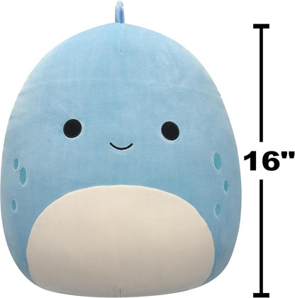 Squishmallows Original 16 Polegadas - John-John the Blue Dino