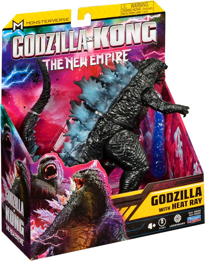 MonsterVerse Godzilla vs. Kong: The New Empire, figura de acción original de Godzilla de 6 pulgadas, personaje icónico de película coleccionable, incluye función de energía de haz de calor, adecuado para mayores de 4 años