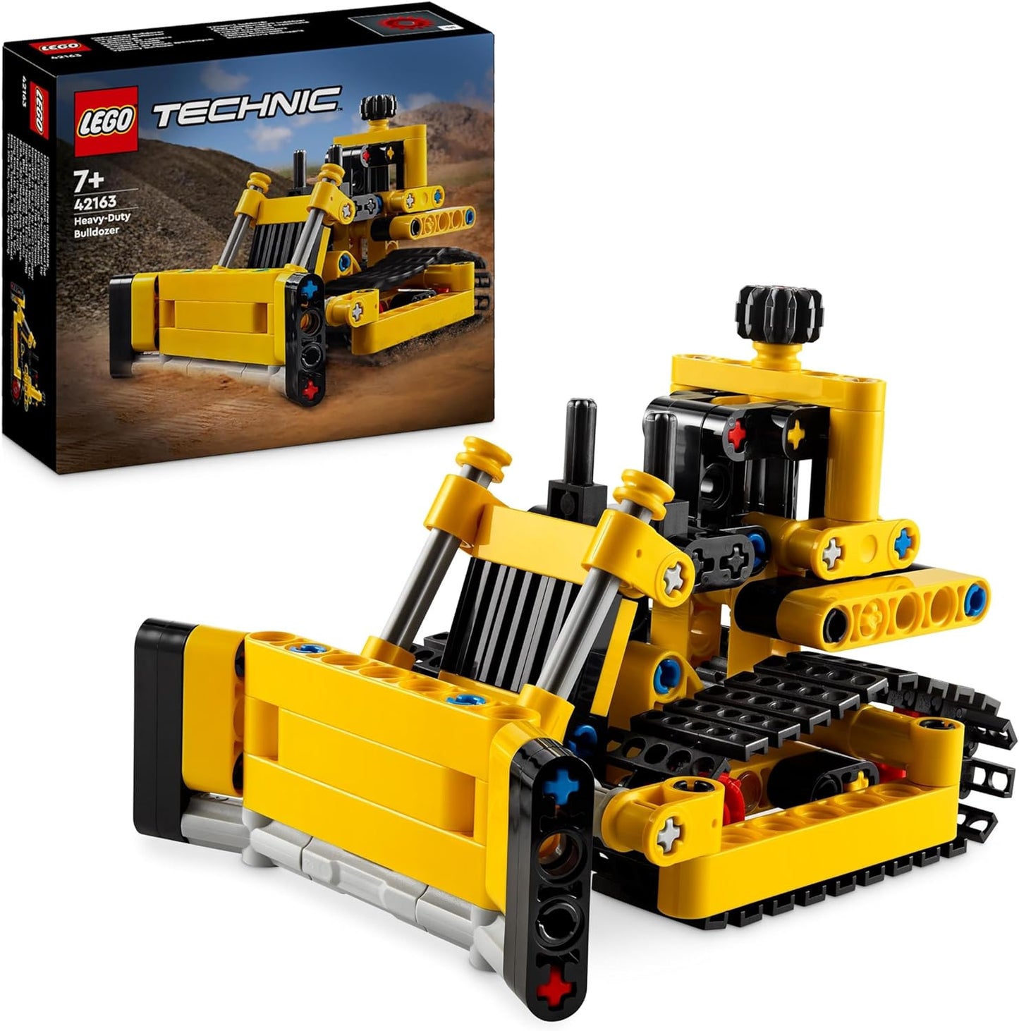 LEGO Conjunto de escavadeiras técnicas para serviços pesados, brinquedo de veículo de construção para crianças, meninos e meninas com recursos realistas para brincadeiras imaginativas, pequena ideia de presente 42163