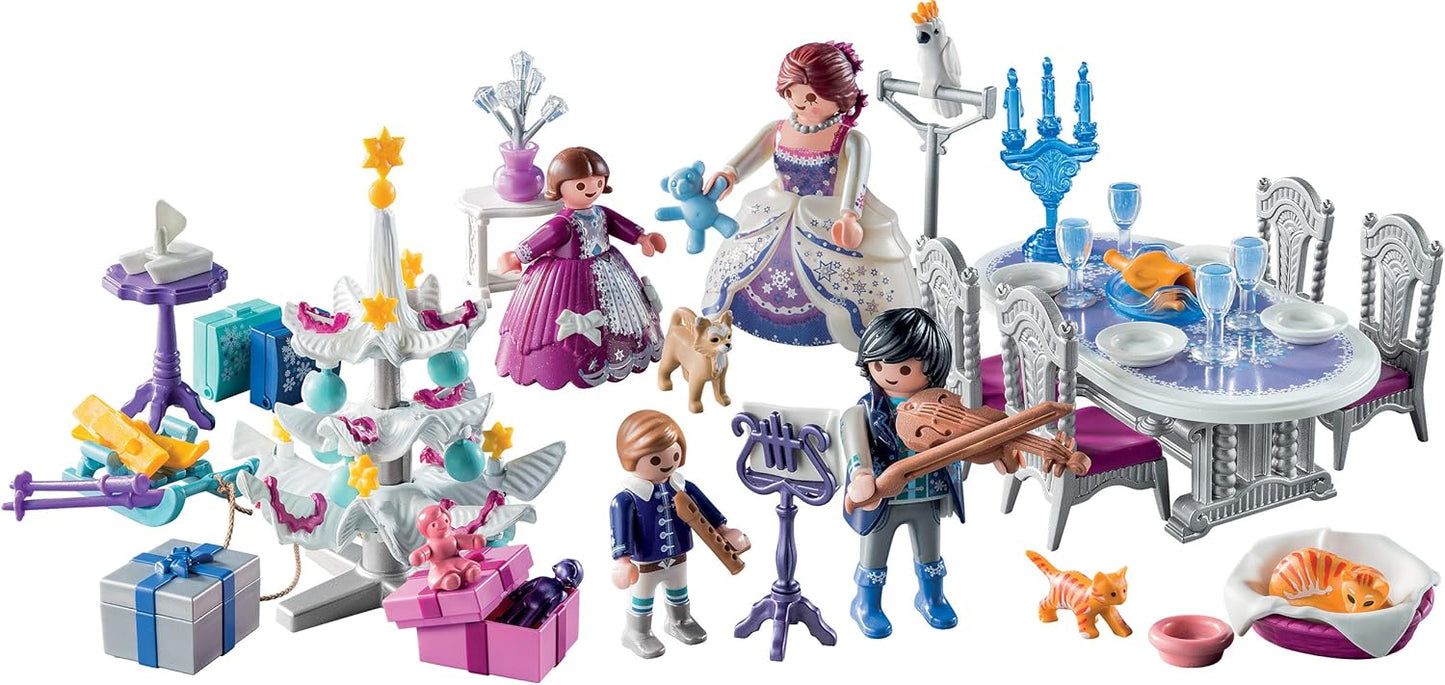 Playmobil 9485 Calendario de Adviento Bola de Navidad con plato giratorio, juguete coleccionable para niños, juego de rol divertido e imaginativo, juego adecuado para niños a partir de 4 años