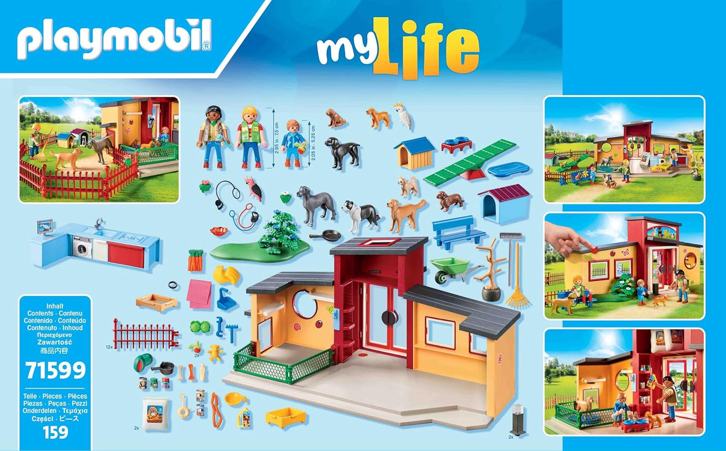 Playmobil 71599 My Life: Tiny Paws Pet Hotel, brinquedo educativo e para presentear, brinquedos sustentáveis, encenação divertida e imaginativa, conjuntos de jogos adequados para crianças de 4 anos ou mais