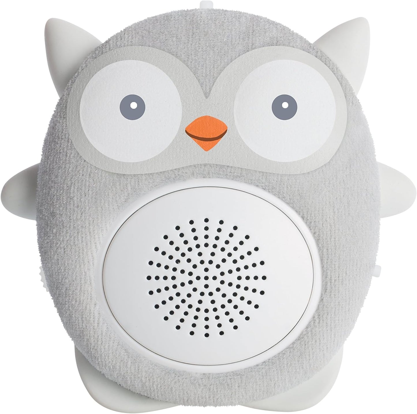 SoundBub da WavHello, máquina de ruído branco e alto-falante Bluetooth | Chupeta sonora para bebê portátil e recarregável - Ollie The Owl, cinza