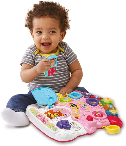 VTech First Steps Baby Walker | Brinquedo de bebê Push Along Walker com formas, sons, música, frases, brincadeira de faz de conta e muito mais | Adequado para bebês de 6 meses, 1, 2 e 3 anos, meninos e meninas, rosa