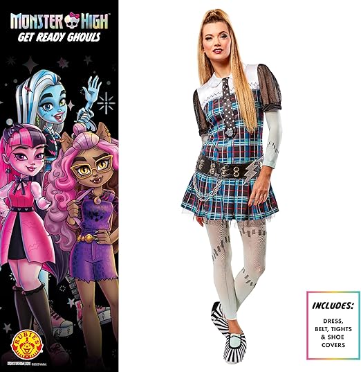 Rubie's Monster High Fantasia adulta oficial Frankie Stein de, vestido extravagante adulto