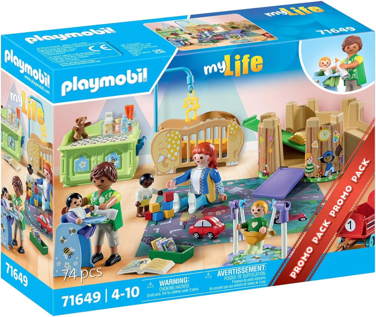 Playmobil 71649 MyLife: pacote promocional para grupos infantis, incluindo cinco figuras, torre de brincar, escorregador e muitos acessórios adoráveis, conjuntos de jogos detalhados adequados para crianças de 4 anos ou mais