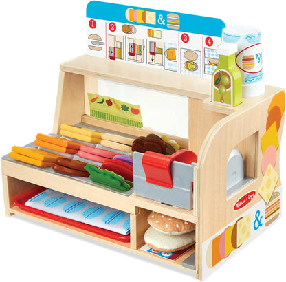 Melissa & Doug Conjunto de Churrasco Rotisserie & Grill | Acessórios e brinquedos de cozinha | Dramatização | Brinquedos para 3 anos | Cozinha de brinquedo | Cozinha infantil e lúdica | Brinquedos de madeira para brincar | Presente para menino ou menina