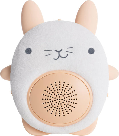 SoundBub by WavHello,Máquina de ruído branco e alto-falante Bluetooth | Chupeta sonora para bebê portátil e recarregável - Bella The Bunny, branca