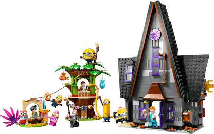 LEGO Despicable Me Minions e Gru's Family Mansion, Toy House Movie Set para meninos e meninas de 8 anos ou mais que amam brincadeiras independentes, inclui 6 minifiguras e 3 figuras edificáveis, ideia de presente 75583