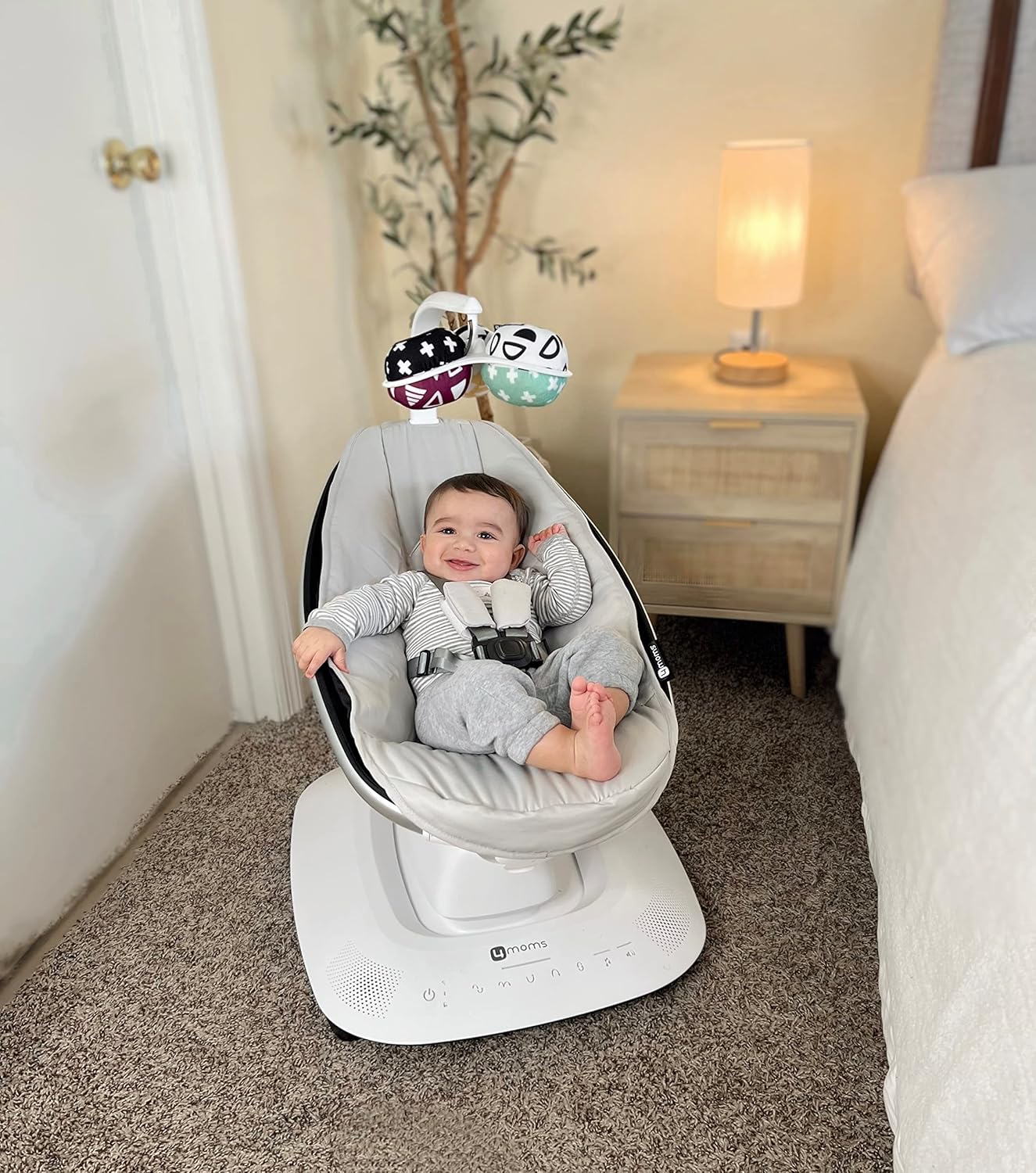 4moms  mamaRoo 5.0 Balanço Multi-Movimento para Bebês - Cinza