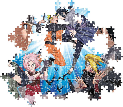 Clementoni 35517 Shippuden Shippuden-500 quebra-cabeças, horizontal, diversão para adultos, mangá, anime, feito na Itália, cubo Naruto 500 peças