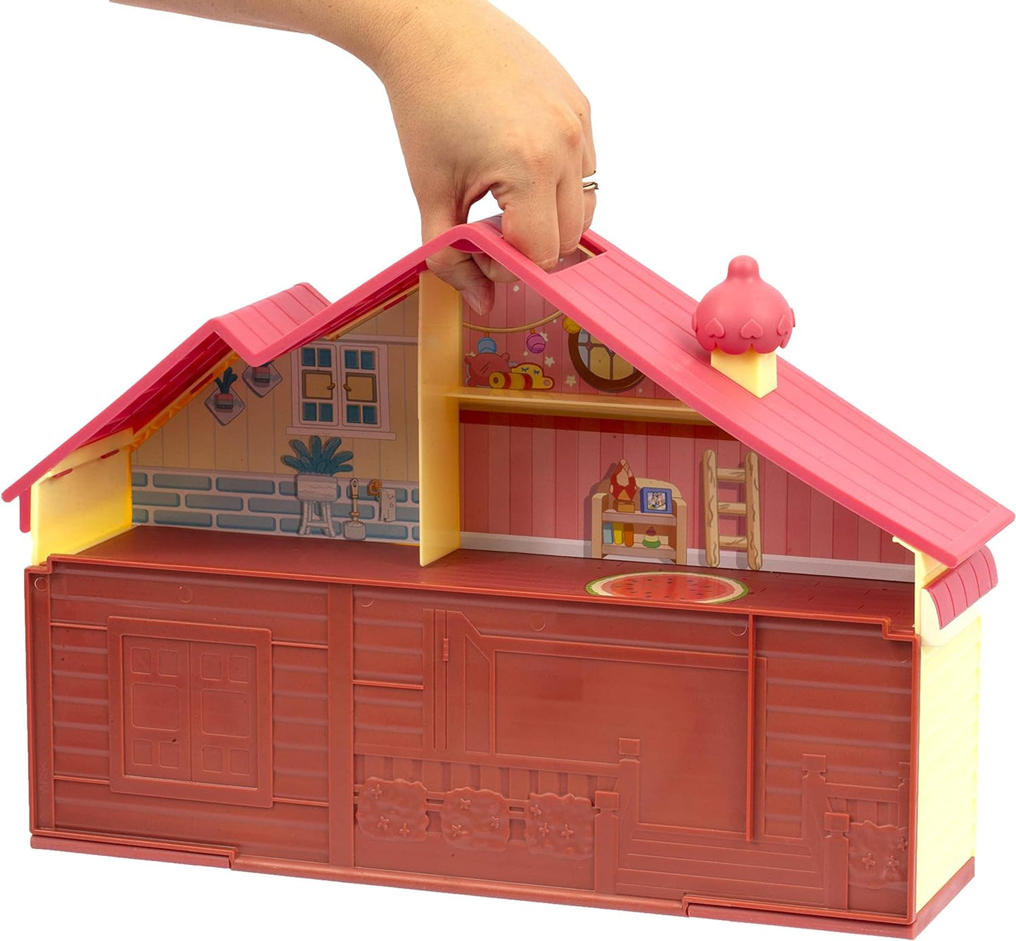 Giochi Preziosi  Bluey - Conjunto de Personagens Casa de Dois Andares com Cozinha Sala Quarto e Banheiro Totalmente Mobiliado; para crianças a partir dos 3 anos, BLY04010