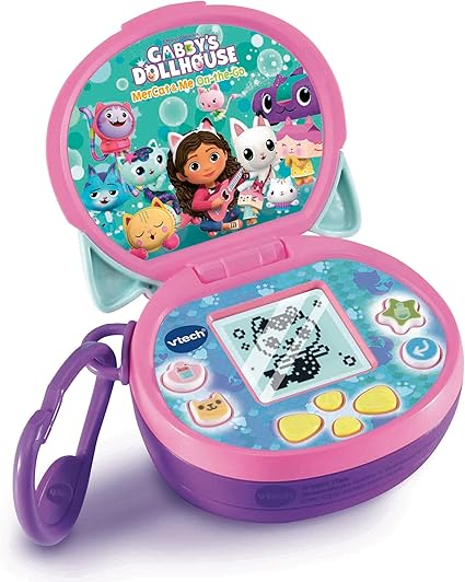 VTech Gabby's Dollhouse MerCat & Me On-the-Go, 4 jogos interativos crianças de 3, 4, 5 anos ou mais, versão em inglês