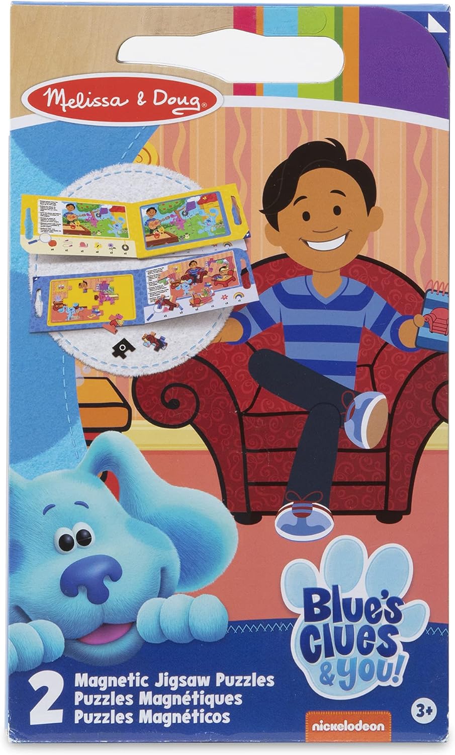 Melissa & Doug As pistas de Blue e você! Quebra-cabeças magnéticos para levar