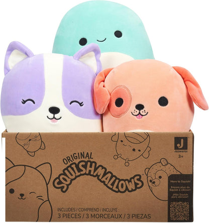 Squishmallows Pacote misterioso original de 8 polegadas pelúcia ultramacia de tamanho pequeno - os estilos variam na caixa surpresa que inclui três originais de 8 polegadas