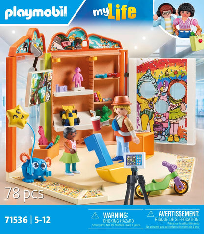 Playmobil 71536 myLife: Toys Shop, momentos emocionantes no paraíso das brincadeiras, incluindo canto de jogos e parede de fotos, conjuntos de jogos detalhados adequados para crianças a partir de 5 anos