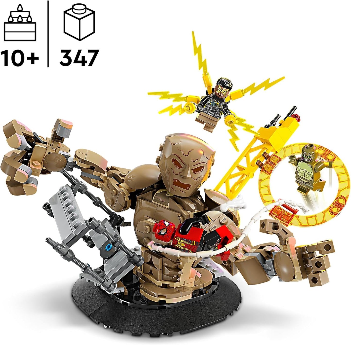 LEGO Sandman: Batalha Final, conjunto No Way Home, brinquedo de construção de super-herói para crianças, meninos e meninas com boneco de ação, além de minifiguras de lagarto e eletro, ideia de presente 76280