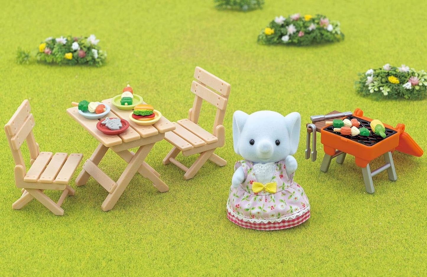 Sylvanian Families Conjunto de piquenique para churrasco - Elefante - conjuntos de casa de bonecas 5640