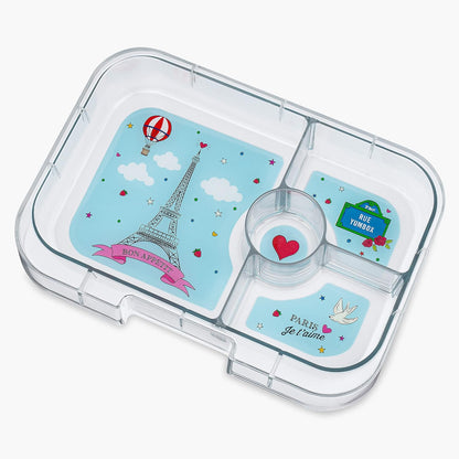 Yumbox Recipiente de lancheira Bento à prova de vazamentos Panino para crianças e adultos (azul surf (bandeja de urso polar))