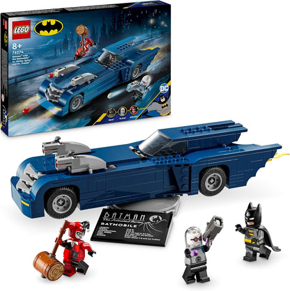 LEGO DC Batman con el Batimóvil vs. Harley Quinn y Mr. Freeze, coche de juguete, juego de vehículos de superhéroe, con 3 minifiguras, regalo de cumpleaños para niños y niñas a partir de 8 años 76274