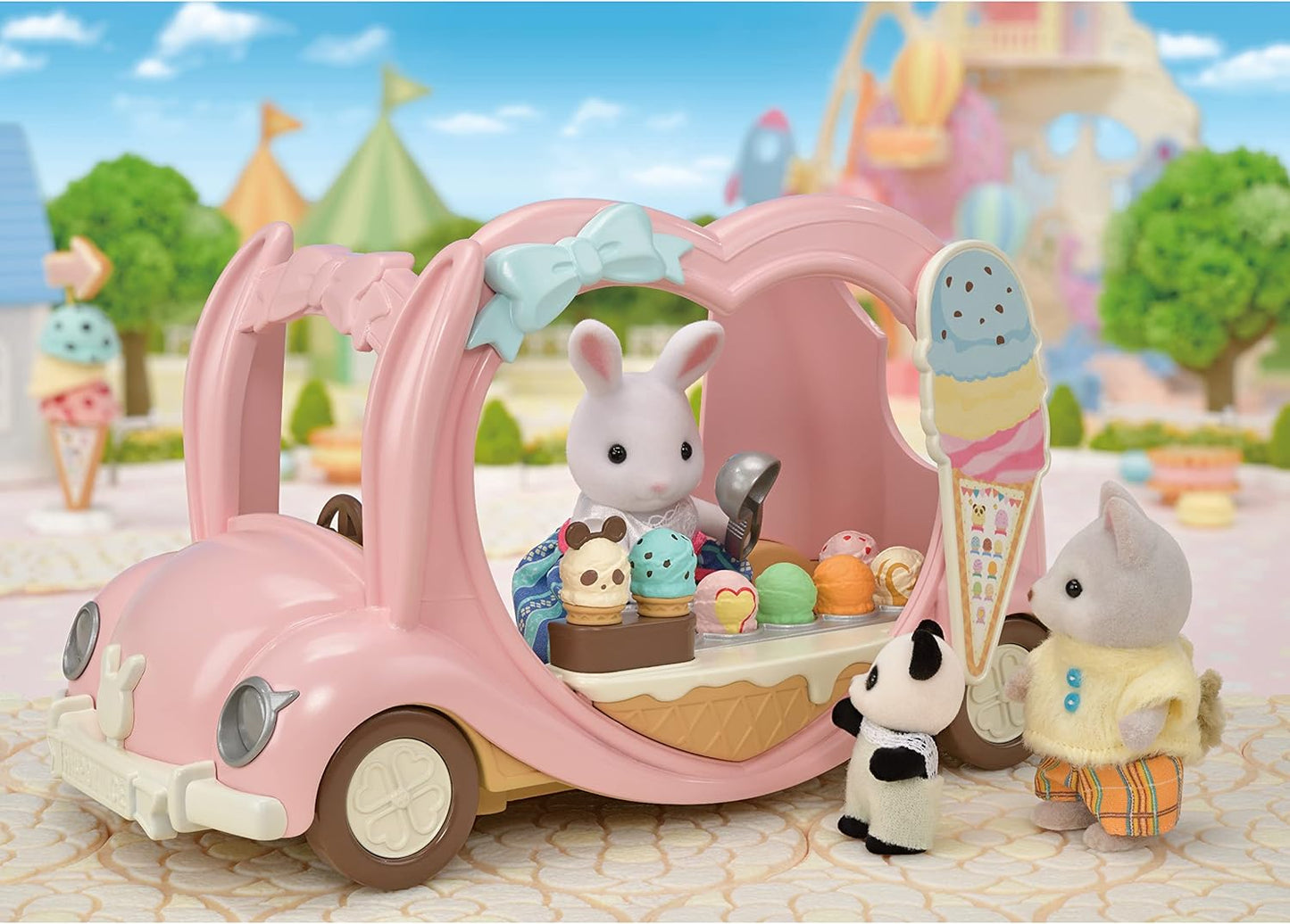 Sylvanian Families  Van de sorvete, rosa pastel